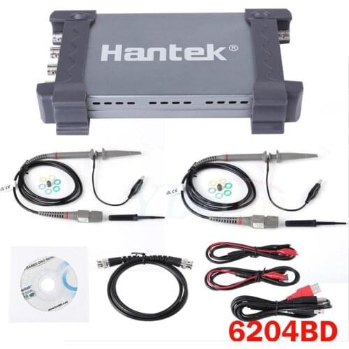 Hantek 6204BD Digital Oscilloscope 4CH Oscillograph 1GSa/s USB PC Handheld 200MHz Real-time Sampling Rate 64K Free Shipping