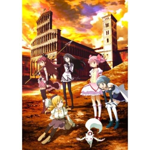 D0788 Puella Magi Madoka Magica Anime Silk Fabric Poster Art Decor Indoor Painting Gift