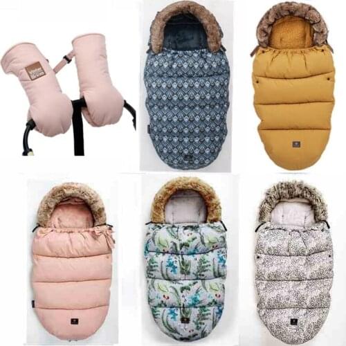 Baby Sleeping Bag stroller Footmuff with fake fur collar waterproof