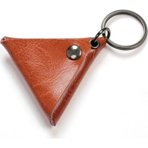 Leather Electric Guitar Pick Holder Folk Guitar Plectrum Case Bag Keyring U7EF