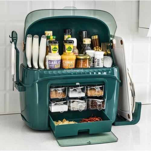 Kitchen Shelves Spice Storage Rack Kitchen Cabinet Storage Box organizer kitchen drawer organizer mask holder storage organizer