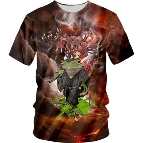 Summer T-shirt wholesale trade custom production forest frog and toad or leisure hip hop Street T-shirt