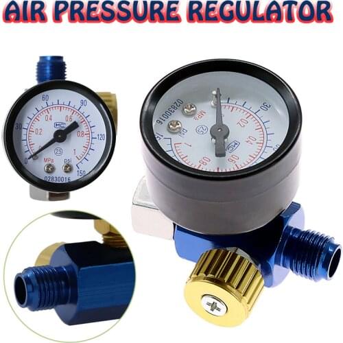 Mini Air Pressure Airbrush Regulator Gauge Valve 1/4" Paint Spray Oil Water Separator Paint Spray Gun Air Pressure Regulator