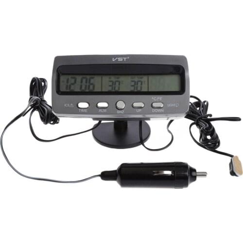 Multi-functional VST7045V Car Thermometer Clock Voltmeter Temperature Calendar