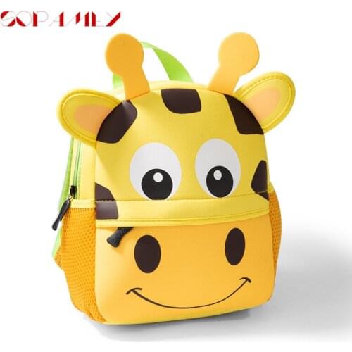 Soft Cartoon Animal Mini Kindergarten Backpack High Quality Book Cute Print Light Weight Kids School Bags Kindergarten Backpack