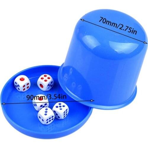New Plastic Dice Games Trumpet Dice Cup Bar KTV Entertainment Dice Cup With Dices