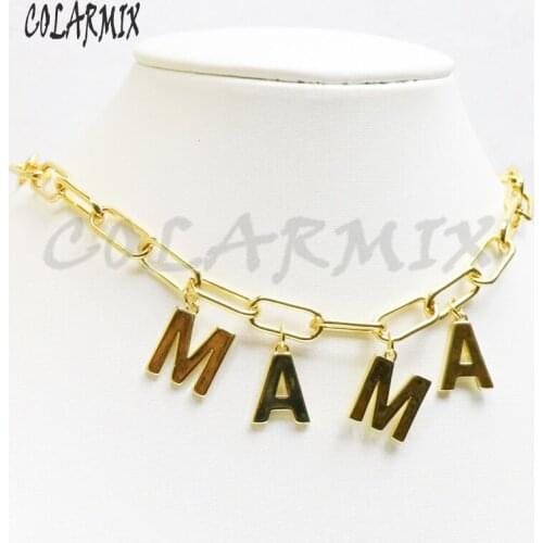 6 Pcs multi letters pendants necklace pick yourself 26 alphabet link chain jewelry accessories fashion jewelry for women 50986