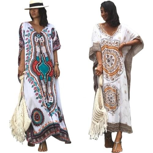 Pareo Womens Beach Swimwear Turkish Kaftans Swimsuit Bikini Cover Up Caftan Loose Maxi Long Dress Beachwear Caftan Bathing Suit