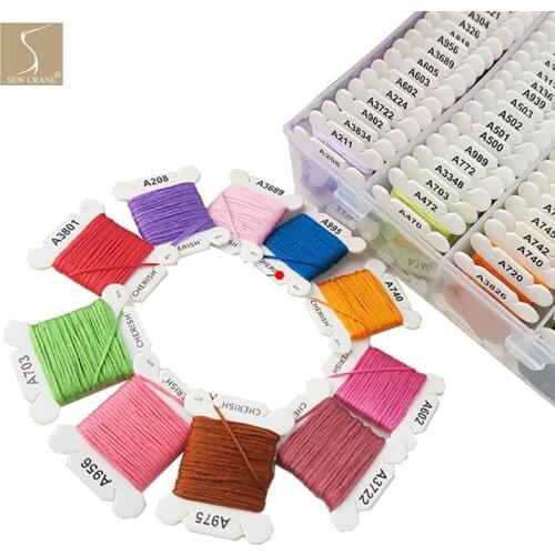 Prewound 80 Assorted Colors of Embroidery Floss Six-strands Cross Stitch Threads with Organizer Storage Box