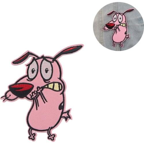 R980 1pcs Cartoon Cute Dog Sticker For Clothing Applications Patches On Clothes Iron Embroidered Patch For Backpack Badge