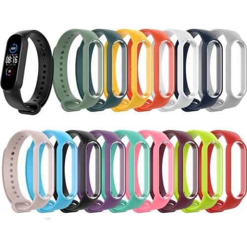 Strap For Xiaomi Mi Band6 Silicone Wristband Bracelet Replacement For Xiaomi Band 6 MiBand 6 Wrist Color TPU Strap Drop Shipping