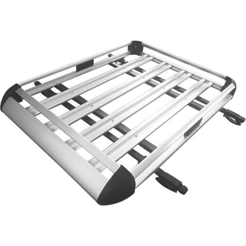 Silver Car Roof Carrier with Bars Universal Aluminum Alloy Luggage Basket For SUV Roof Rack -Double Deck 127*90 cm