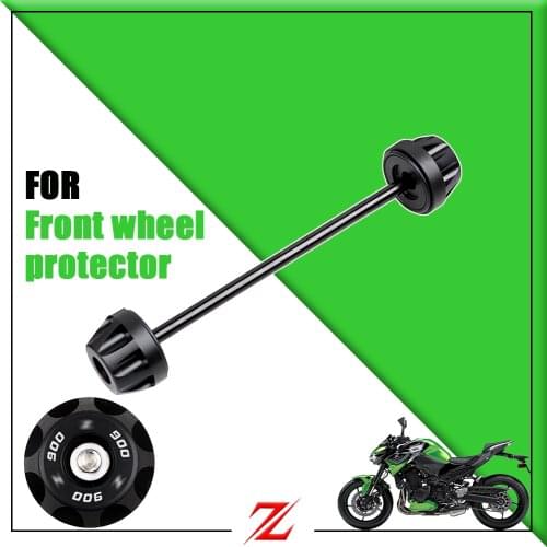 Motorcycle Front Axle Fork Crash Sliders Wheel Protector For Kawasaki Z900 2017 2018 2019 20202021 Front Wheel Slider Protector