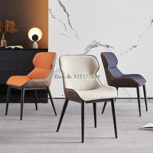 Light luxury chair dining table chair ins net red iron stool makeup chair nordic backrest dining chair modern minimalist home