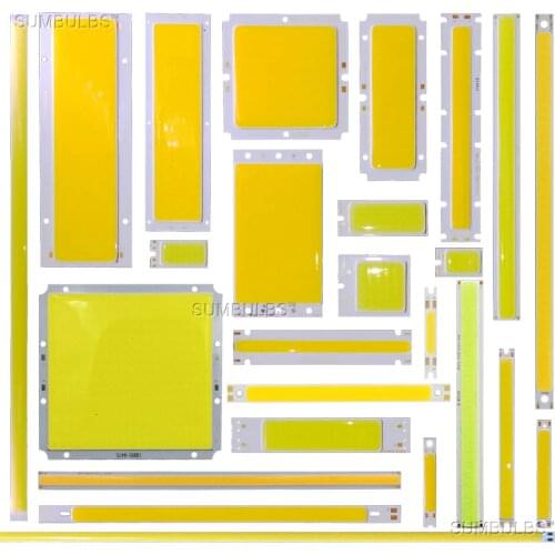 1W-50W COB LED Strip Lamp Bulb Warm Natural Pure White Blue Red LED Matrix Bar Chip Light for DIY Indoor Outdoor Lighting