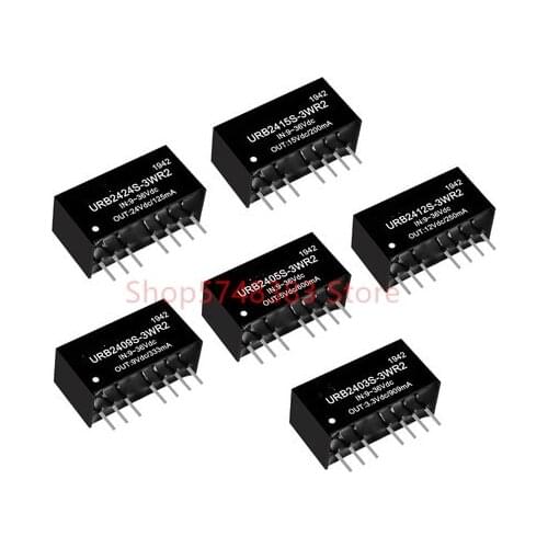 URB2403S-3WR2 URB2405S-3WR2 URB2409S-3WR2 URB2412S-3WR2 URB2415S-3WR2 URB2424S-3WR2 Ultra wide voltage input 9-36v