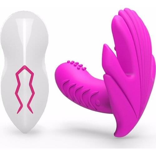 2017 USB Charging Remote Butterfly Vibrator Female Masturbation Wearable Panties Vibrator Adult Erotic Sex Products for Women O3