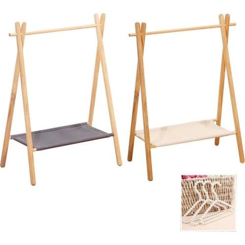 Pet Hanger Creative Wood Storage Rack Dog Clothes Home Pet Clothes Organizer Cat Supplies Shelf Home Living Room Decoration