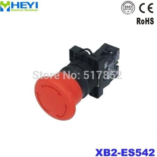 XB2-ES542 Red Mushroom Emergency Stop Push Button Switch 1 NC XB2 electric