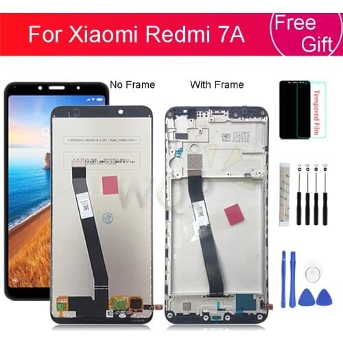 For Xiaomi Redmi 7A LCD Display with frame Screen Panel Digitizer Assembly replacement repair parts 5.45"