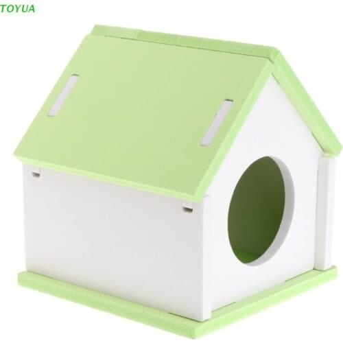 1XCC Hamster House Cage Wood Bed Small Animal Pet Squirrel Gerbil Nest Toy