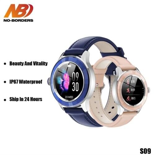 2020 S09 Women Smart Watch IP67 Waterproof Heart rate Blood pressure monitor bluetooth control Smart Watch For Android Ios
