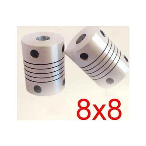 30pcs/lot 8x8 CNC Motor Jaw Shaft Coupler screw encoder 8mm to 8mm 8 to 8 Flexible Coupling 19mm OD 25mm length