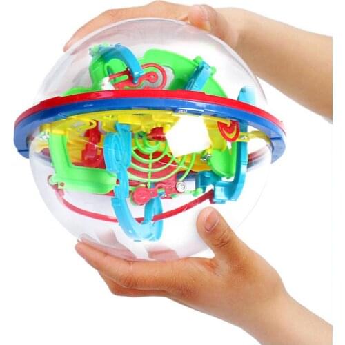 3D Puzzle Magic Maze 100 level Intellect Ball Labyrinth Sphere Kid Toys Puzzle Game IQ Balance Educational toys for Kids