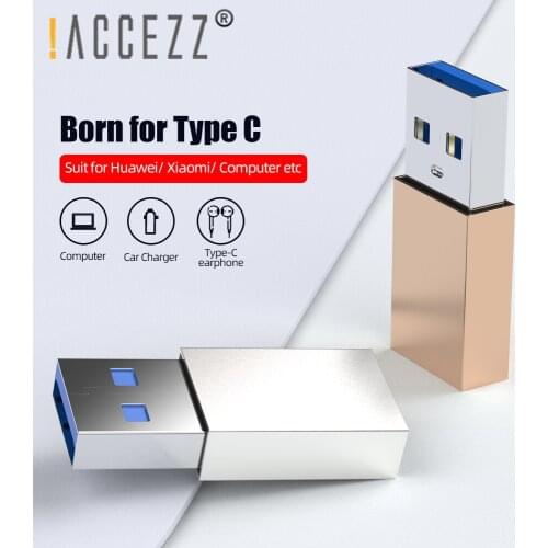 !ACCEZZ USB 3.0 Male To Type-C Female Adapter Converter Tablet Charging Connector For Macbook Samsung Huawei Data Sync Adapter