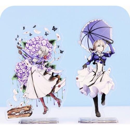 Anime Violet Evergarden Transparent Acrylic Stand Figure Desktop Decor Collection Model Toy Doll Gifts Cosplay