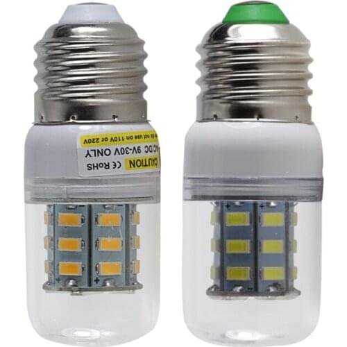 Bombillas led e27 corn bulb 3W Ac Dc 12v to 24v 5730 light 12 24 V volts low voltage energy saving lamp 360 degree 3000K 6000K