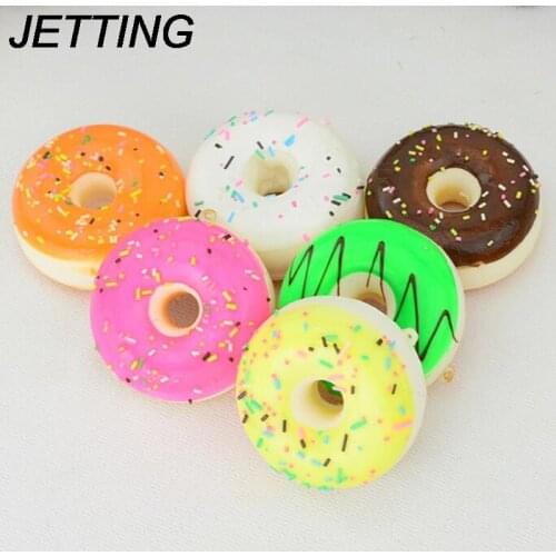 Mini Donut Key Chain Chocolate Noodles Sweet Roll Phone Charms Straps 2PCS JETTING 5CM