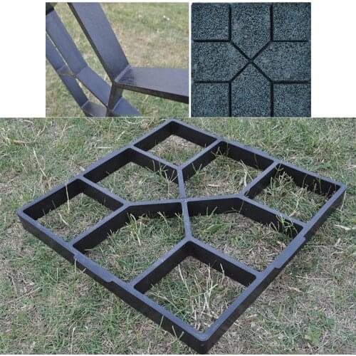 Reusable Concrete Path Maker Molds Stepping Stone Paver Lawn Patio Yard Garden DIY Walkway Pavement Paving Mould Molder