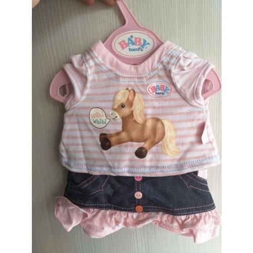 43cm doll clothes suit T-shirt Doll wear fit 43cm doll Children best Birthday Gift