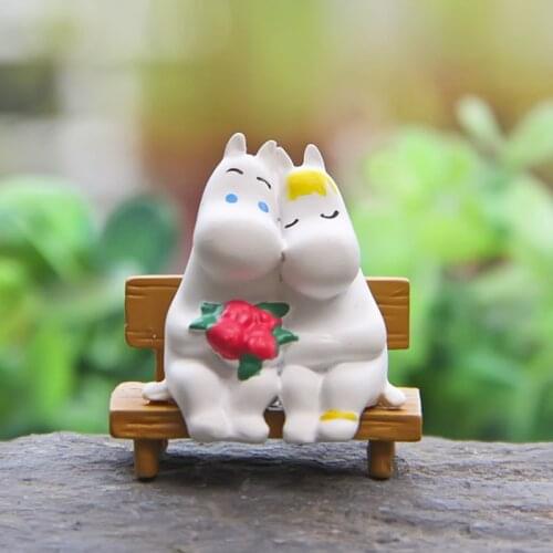 Sweet Hippo Elf Lovers Action Figures Dolls Landscape Miniature Figurines Home Garden Decoration Ornaments Toys Wedding Gifts