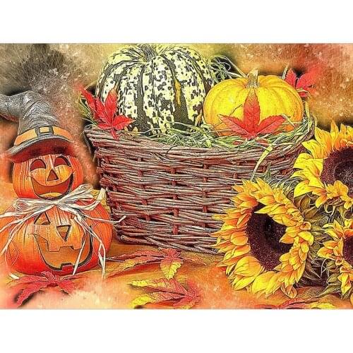 Mosaic Decoration Home Cross Stitch 3D Diamond Painting Pumpkin Diamond Embroidery Fruit Full Square/Round Drill DIY