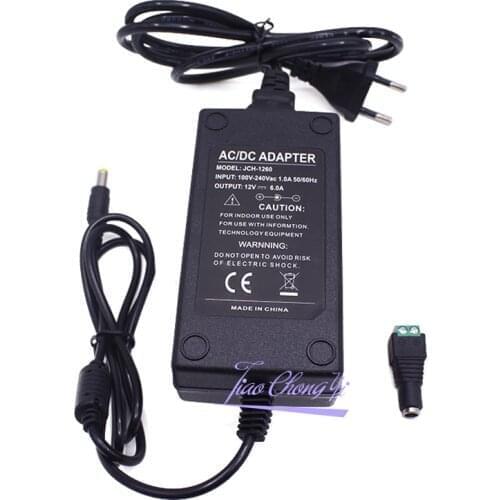 New 12V 6A 6 amp 72W DC EU US UK AU Plug LED POWER Supply ADAPTER Transformer LED Strip Light