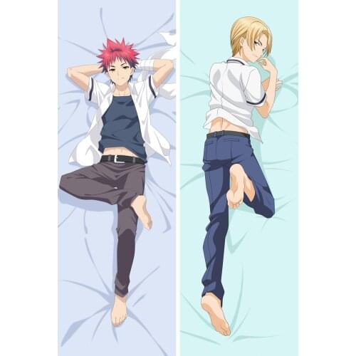 October update Anime Shokugeki no Soma Megumi Tadokoro Yukihira souma hugging Body pillowcase Dakimakura body pillow cover case