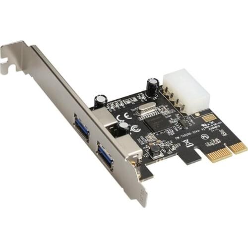 PCI Express to 2 USB3.0 expansion card computer accessories USB riser card Adapter for NEC for Windows XP 7 8 10 Vista