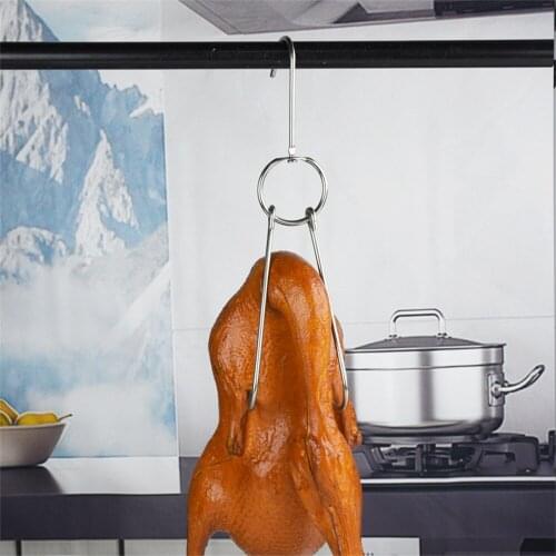 Durable Stainless Steel Beef Meat Clasps Duck Goose Turkey Hooks Roast Duck Bacon Hook Bbq Storage Hanger Bread Hook