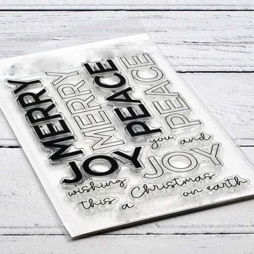 Merry Christmas Transparent Silicone Clear Stamp For Scrapbooking DIY Craft Decoration Soft Stamp Kids Stationery