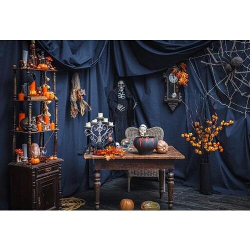 Horrors Halloween photo backgrounds vinyl child spider net photography backdrops for photographer studio kits fotografia LV-2197