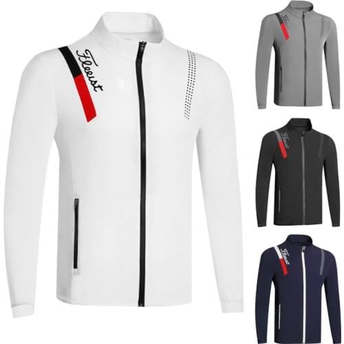 Discount Mens Golf Jacket Sports Coat Thin Breathable Windbreaker for Men