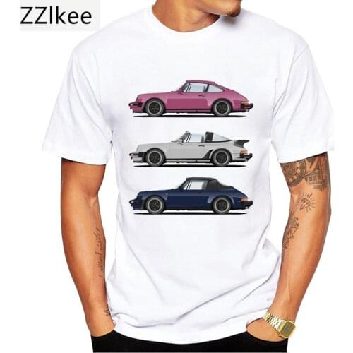 Vintage Hip Hop Classic Carreras Car Print T-Shirt Fashion Men Short Sleeve Funny Boy Casual Tops Hipster Man White Tee Shirt
