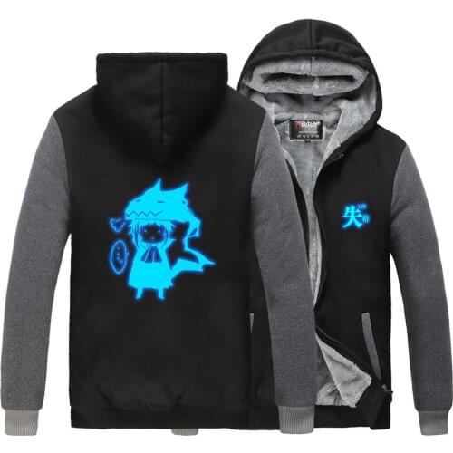 Japan Cartoon Stray Dogs Hoodies Long Sleeves Hooded Casual Coat Keep Warm Tops Zipper Jacket