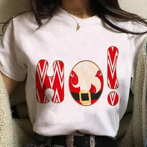 Women Harajuku Aesthetic Tshirt Merry Christmas Santa And Elk Graphic Print T-shirt Korea Fashion Tops Female Short Sleeve Tee