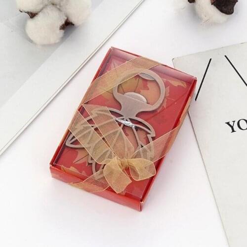 10 pieces/lot)Vintage Rose Gold Leaf Bottle Opener Maple Shape Alloy Tool Wedding Party Gift Souvenirs with Gift Box BO038