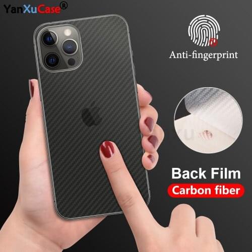 100Pcs Carbon Sticker For iPhone 12 Pro Max Back Screen Protector For iPhone 11 Pro XS Max X XR 8 7 6 6S Plus SE 2020 Skin Film