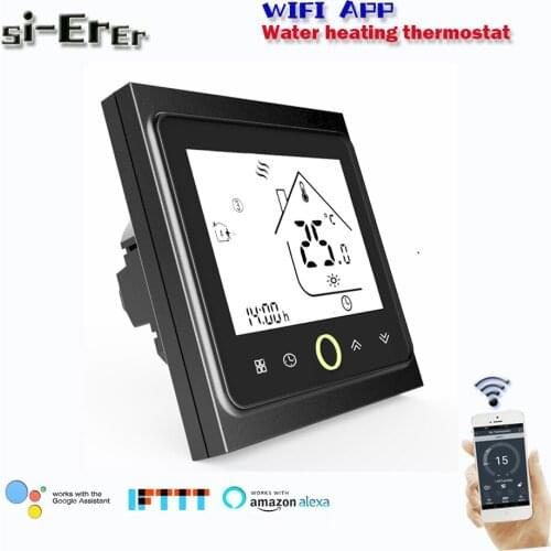 24VAC, 95 ~ 240VAC Wifi Thermostat Temperature Controller for Water Heating Works with Alexa Google Home 3A