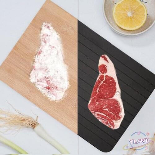 SWT Aluminium Fast Defrosting Tray Frozen Meat Thawing Fresh Healthy Rapid Defrost Plate Food Gadgets Kitchen Tools